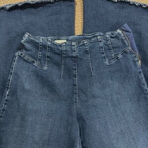 Pilcro A Line Trapeze Mid-Rise Blue Jeans